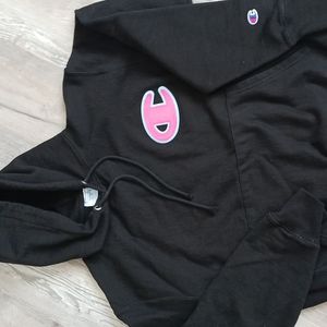 Champion Reverse Weave Hoodie Black Size Med
